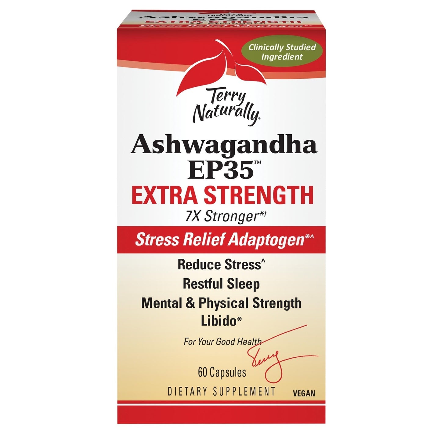 Terry Naturally Ashwagandha EP35 Extra Strength, 60 Capsules