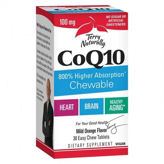 Terry Naturally CoQ10 Chewables 100 mg, 30 Chew Tablets