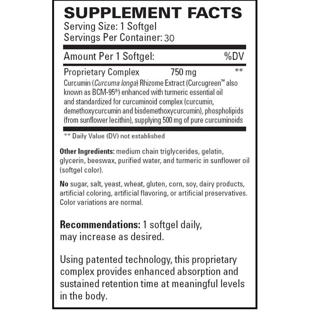 Terry Naturally CuraMed 750 mg w/ BCM-95, 30 Softgels