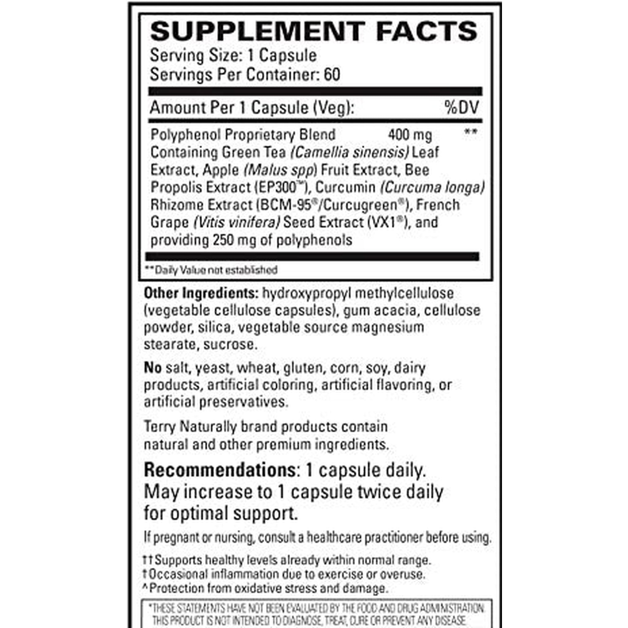 Terry Naturally Polyphenol Defense, 60 Capsules -