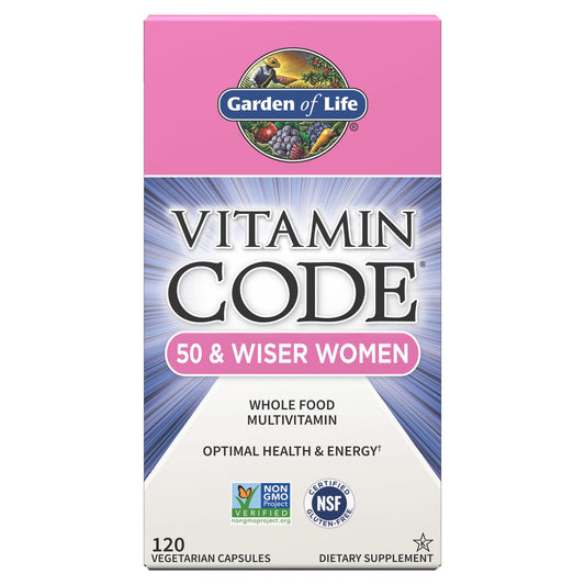 Vitamin Code 50 & Wiser Women Whole Food Multivitamin - 120 Veg Capsules