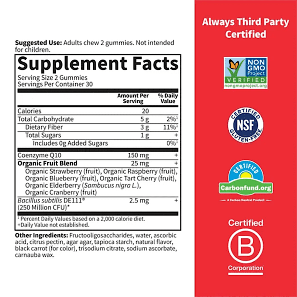 Vitamin Code Gummies CoQ10 150 mg, 60 Gummies