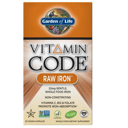 Vitamin Code Raw Iron, 30 Veg Capsules