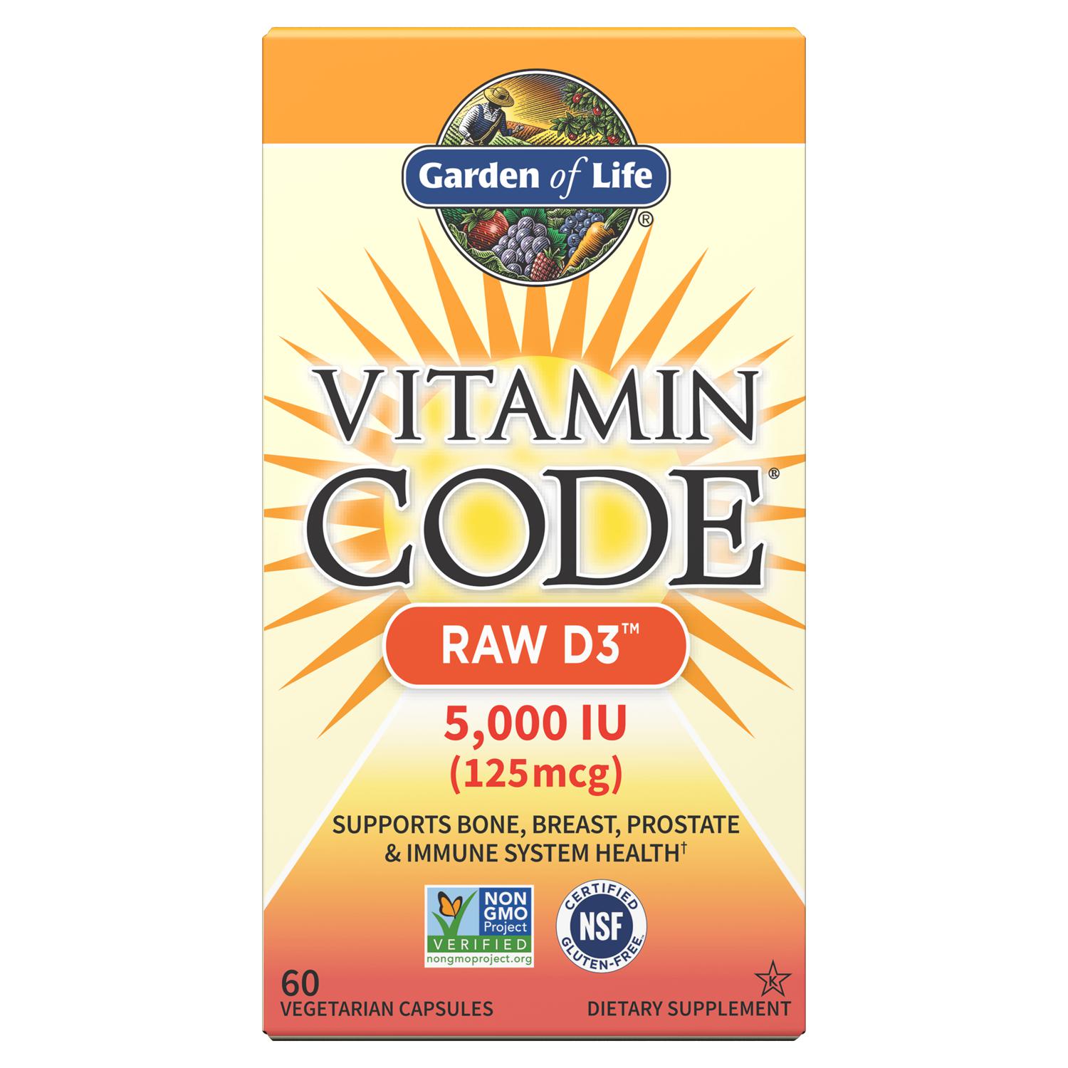 Vitamin Code Raw Vitamin D-3 5,000 IU, 60 Veg Capsules