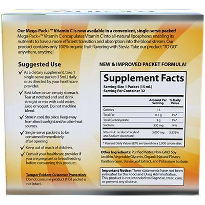 Aurora Nutrascience Mega-Liposomal C 3000mg, 32+2 Pk