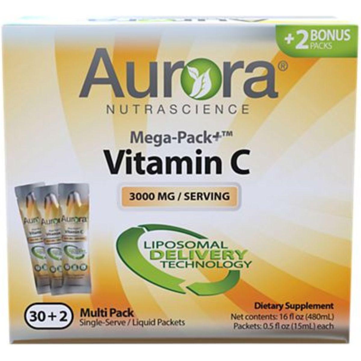 Aurora Nutrascience Mega-Liposomal C 3000mg, 32+2 Pk