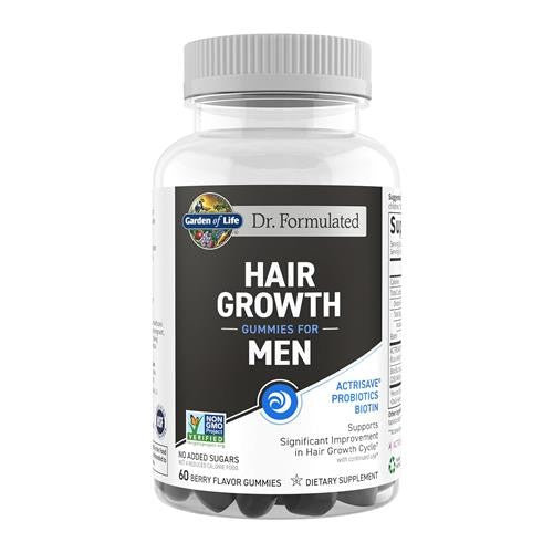 Garden Of Life Dr.Formulated Hair Growth Gummies For Mens Berry Flavor-60 Gummies