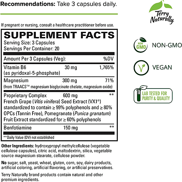 Terry Naturally Clinical OPC HEART 400 mg,, 60 Softgels