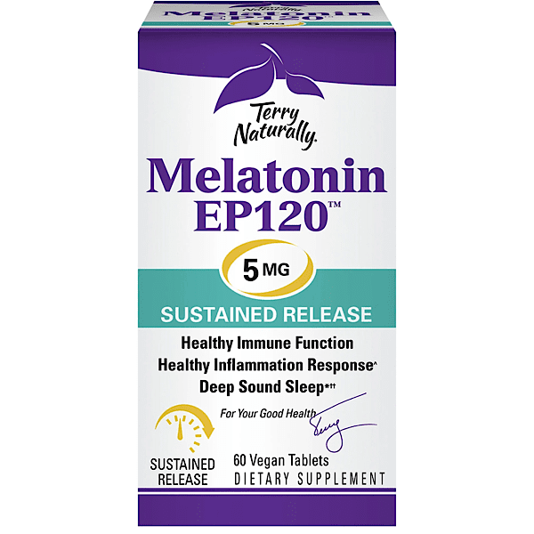 Terry Naturally Melatonin EP120 Sustained Release - 60 Vegan Tablets