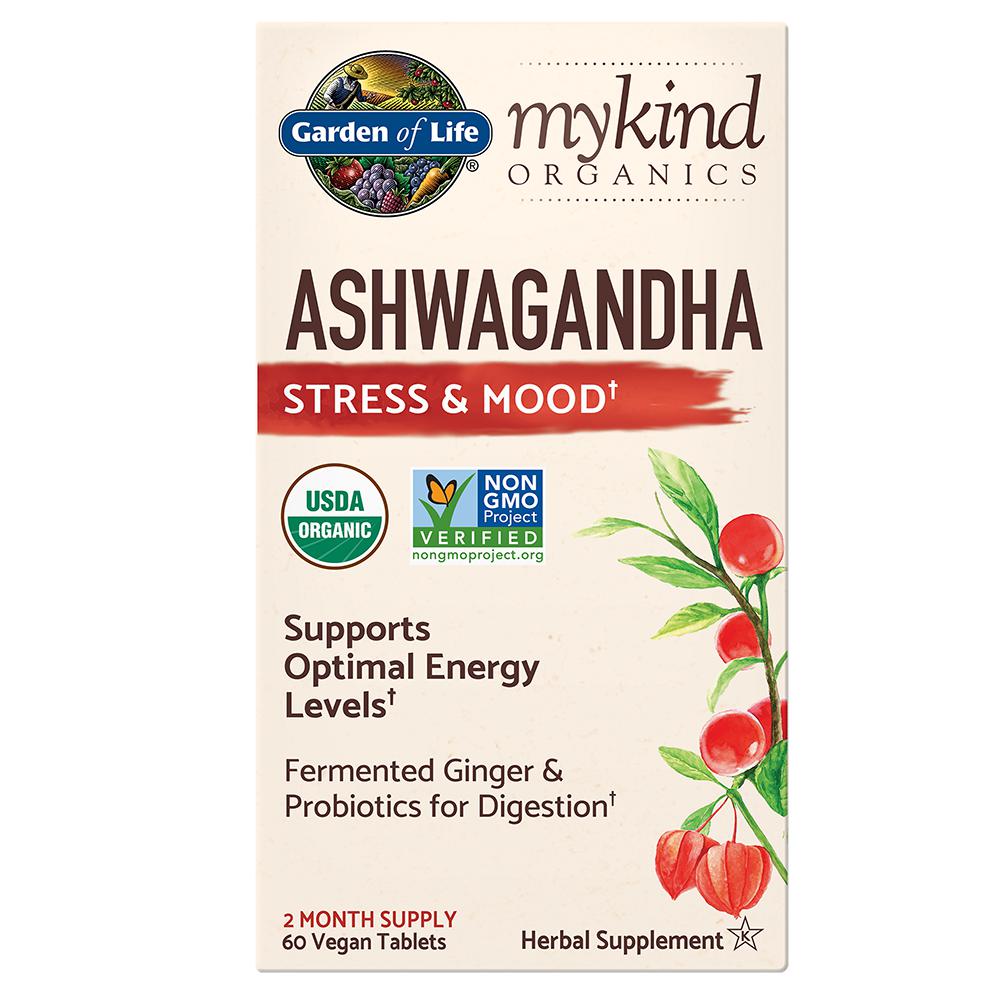 Organics, Ashwagandha, 60 Vegan Tablets