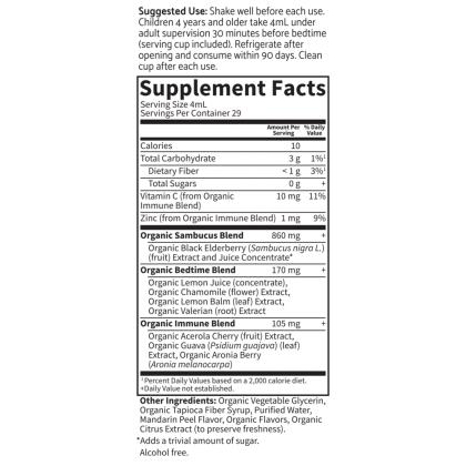 mykind Organics KIds Elderberry & Sleep Syrup, 3.92 fl oz