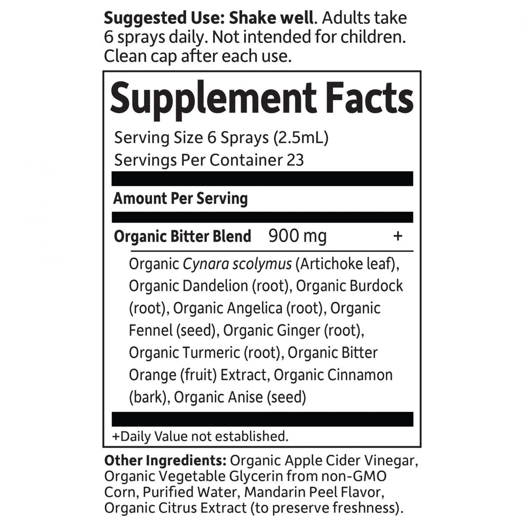 mykind Organics Liver Bitters Detox Spray, 2 fl oz