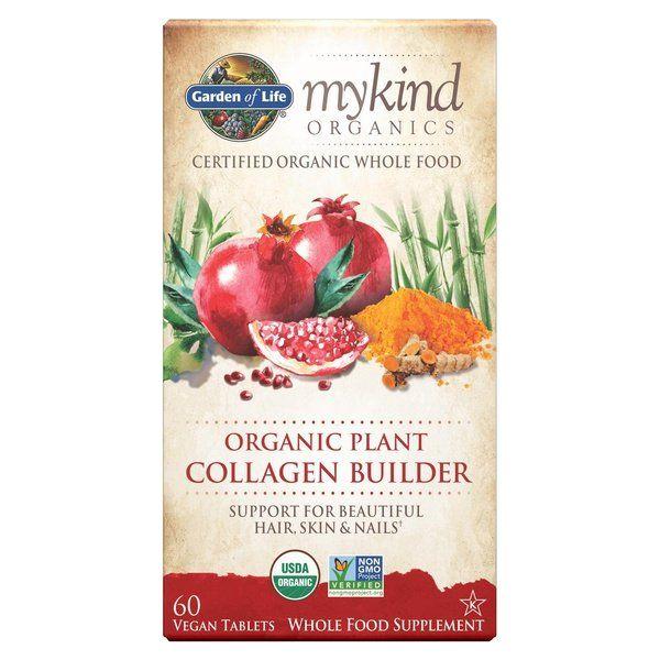 mykind Organics Plant Collagen Builder, 60 Vegan Tablets