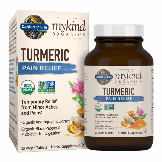 mykind Organics Turmeric Pain Relief 30 Vegan Tablets