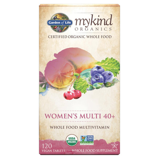 mykind Organics Women's Multi 40+ Whole Food Multivitamin, 120 Vegan Tablets