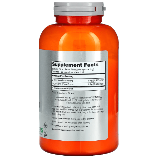Now Foods, Arginine & Citrulline Powder, 12 oz