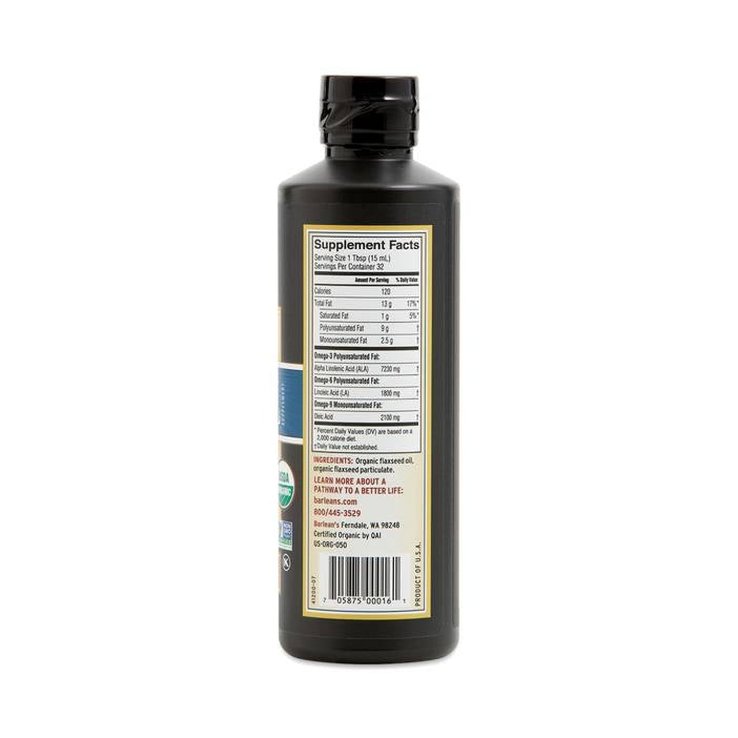 Barlean's Lignan Flax Oil 16 oz